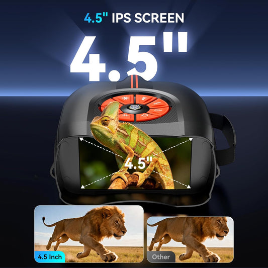 4K Night Vision Goggles for Adults: 4.5" IPS Screen Binoculars with 10X Zoom - Gifts for Men Dad Husband Boy Friend - 2624FT Digital Infrared Binocular for Camping Wildlife - Tech Gadgets Telescope