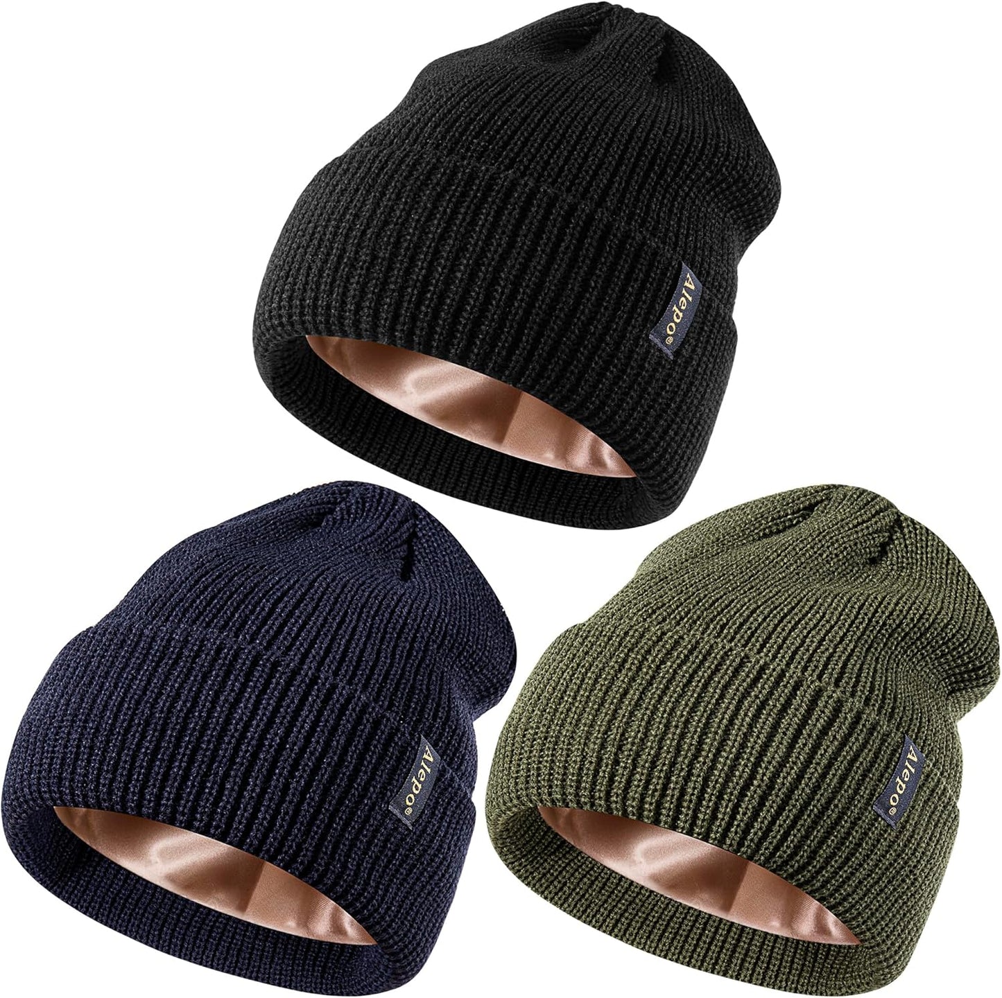 Silk Lined Winter Beanie for Cold Weather, Warm Satin Lined Winter Hats for Women-04