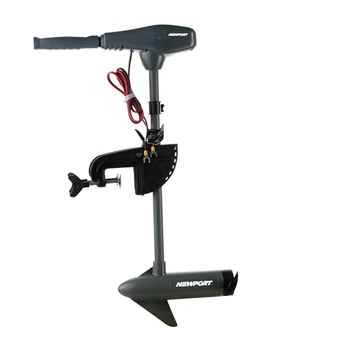 Newport Kayak Series 36lb Thrust Transom Mounted Saltwater Electric Trolling Motor w/LED Battery Indicator (24" Shaft)