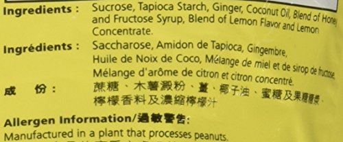 Prince of Peace Ginger Chews With Lemon, 4 oz. Candied Ginger Lemon Candy - 2 Pack
