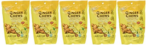 Prince of Peace Ginger Chews With Lemon, 4 oz. Candied Ginger Lemon Candy - 2 Pack