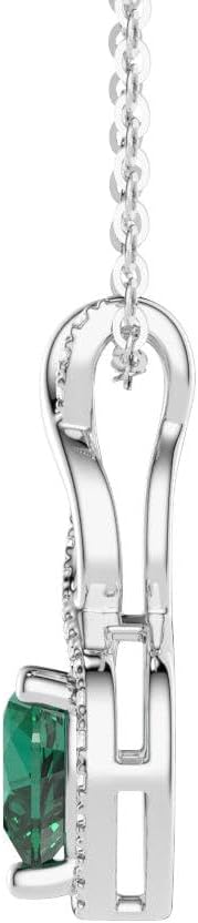 MSBLUE® 1 CT. Lab Created Heart-Shaped Aquamarine Infinity Pendant, 14K White Gold Vermeil