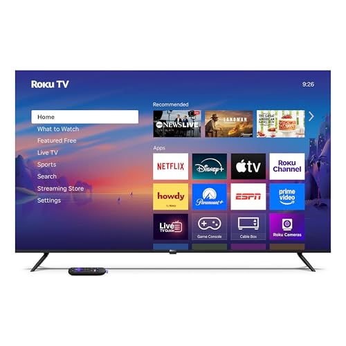 Roku Smart TV – 43-Inch Select Series, 4K HDR TV – RokuTV with Enhanced Voice Remote – Flat Screen LED Television with Wi-Fi for Streaming Live Local News, Sports, Family Entertainment