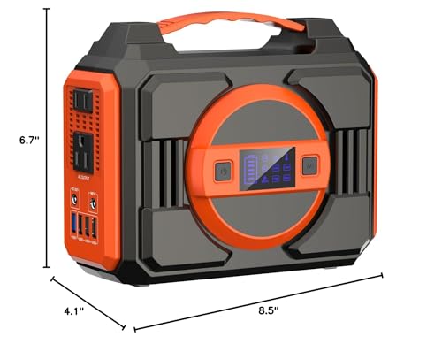 Solar Powered Generator 300W Rated, Portable Solar Generator Power Station with Solar Panels 40W Included, 220Wh Sola Power Bank with AC Outlet 110V Pure Sine Wave for Home Use Camping Outdoor