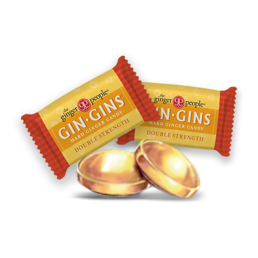 GIN GINS Spicy Apple Ginger Chews – Natural Fresh Ginger Candy by The Ginger People – Individually Wrapped Healthy Candy – Spicy Apple Ginger Flavor – Large 1 lb Bag (16oz) – Pack of 1