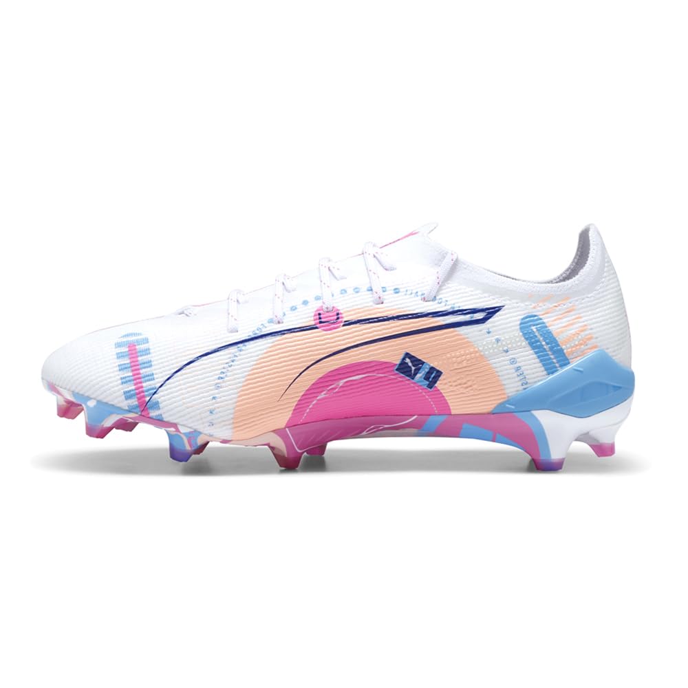 PUMA Mens Ultra 5 Ultimate Vol. Up Firm Ground Football Sneakers Shoes - White