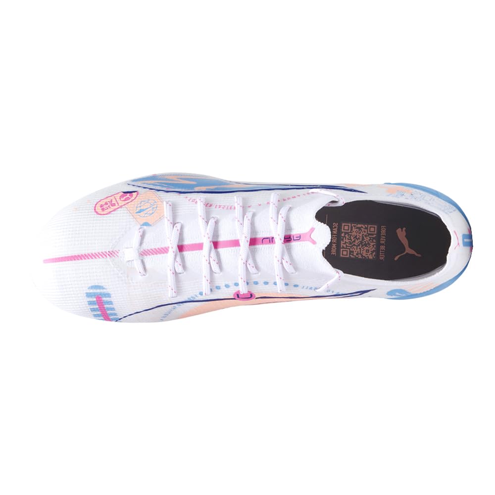 PUMA Mens Ultra 5 Ultimate Vol. Up Firm Ground Football Sneakers Shoes - White