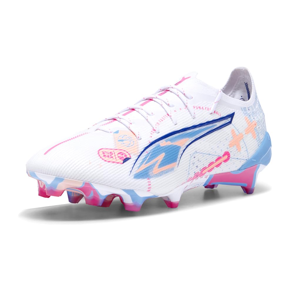 PUMA Mens Ultra 5 Ultimate Vol. Up Firm Ground Football Sneakers Shoes - White