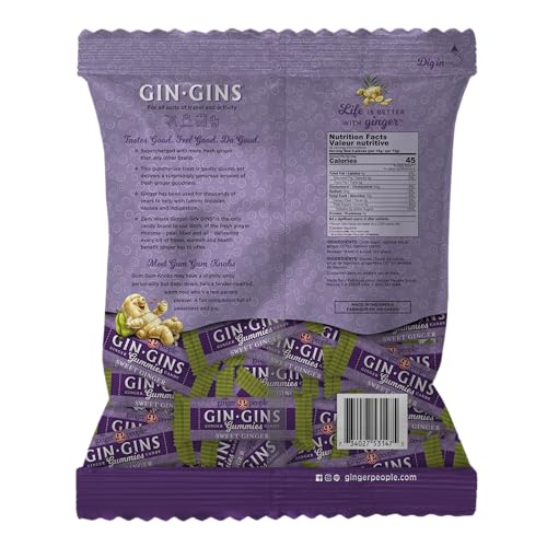 GIN GINS Spicy Apple Ginger Chews – Natural Fresh Ginger Candy by The Ginger People – Individually Wrapped Healthy Candy – Spicy Apple Ginger Flavor – Large 1 lb Bag (16oz) – Pack of 1