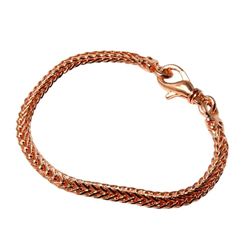 Pure Copper Wheat Chain Unisex Bracelet, 100% Oxidized Copper Chain Bracelet, Solid Copper Bracelet/Anklets Jewelry Eco Friendly Gifts