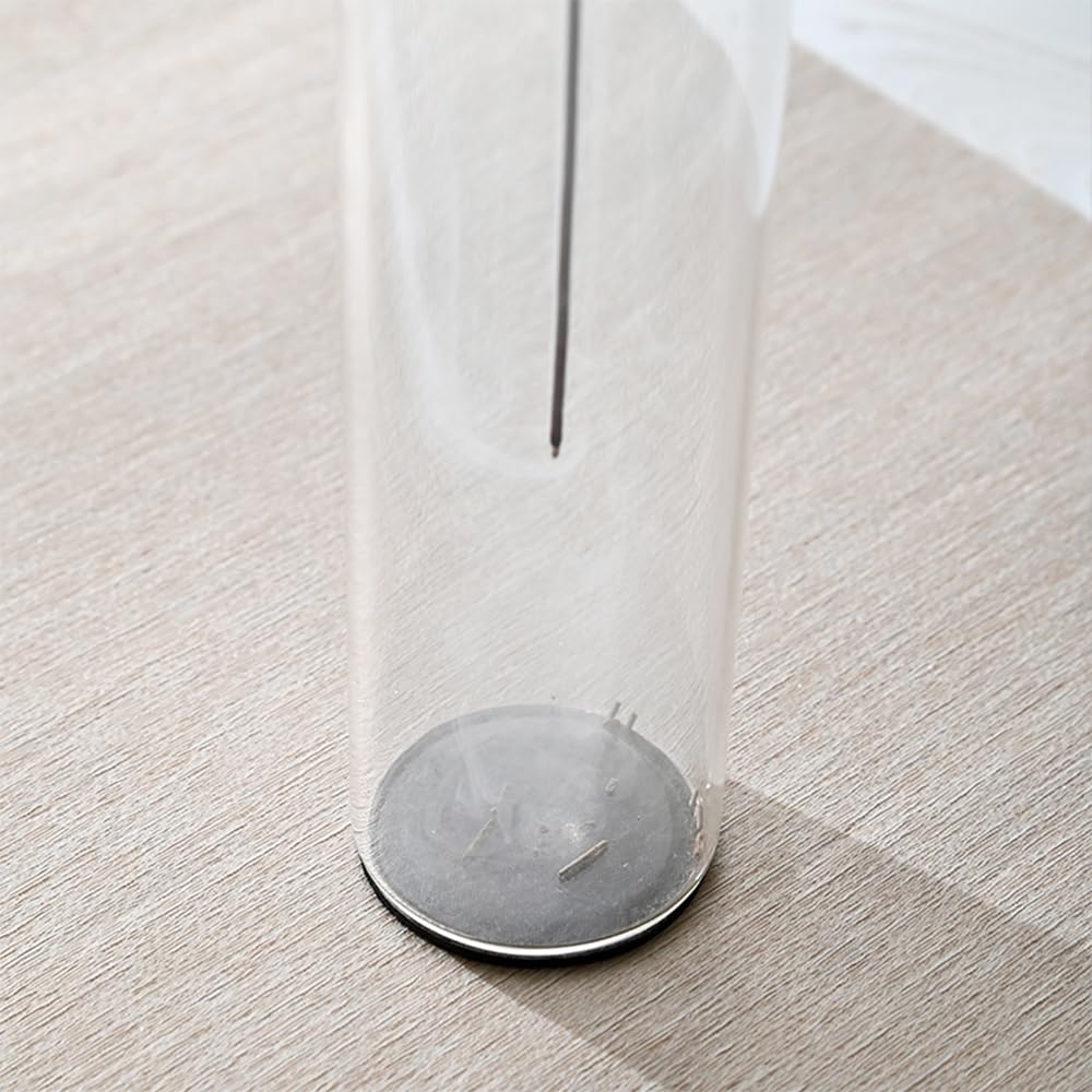 Glass Incense Holder with Ash Catcher, Fireproof Incense Burner for Aromatherapy Meditation Yoga Spa Room Decor - No Mess, Black
