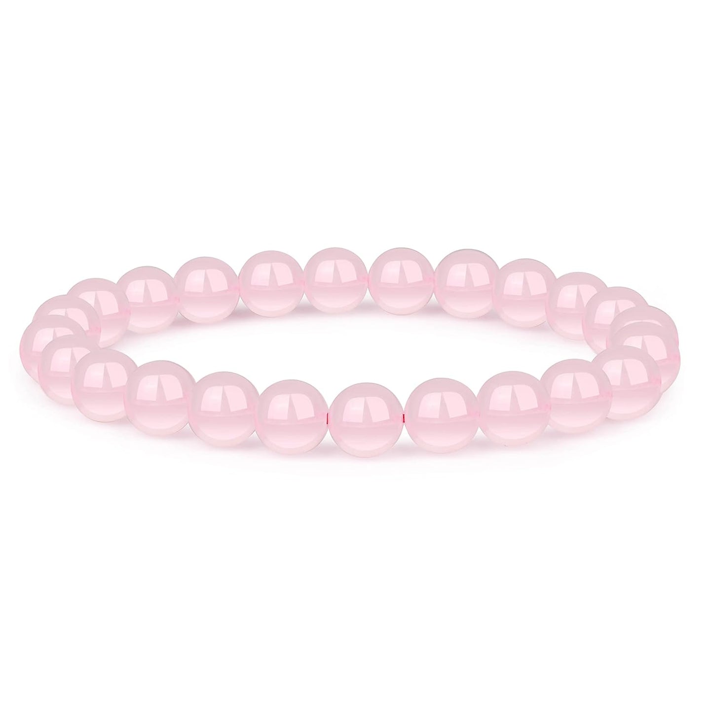 Crystal Vibe Handmade Natural Amethyst Bracelet for Women - Stretchable 8mm Bead Bracelet - Adjustable size Crystal Bracelet for Women
