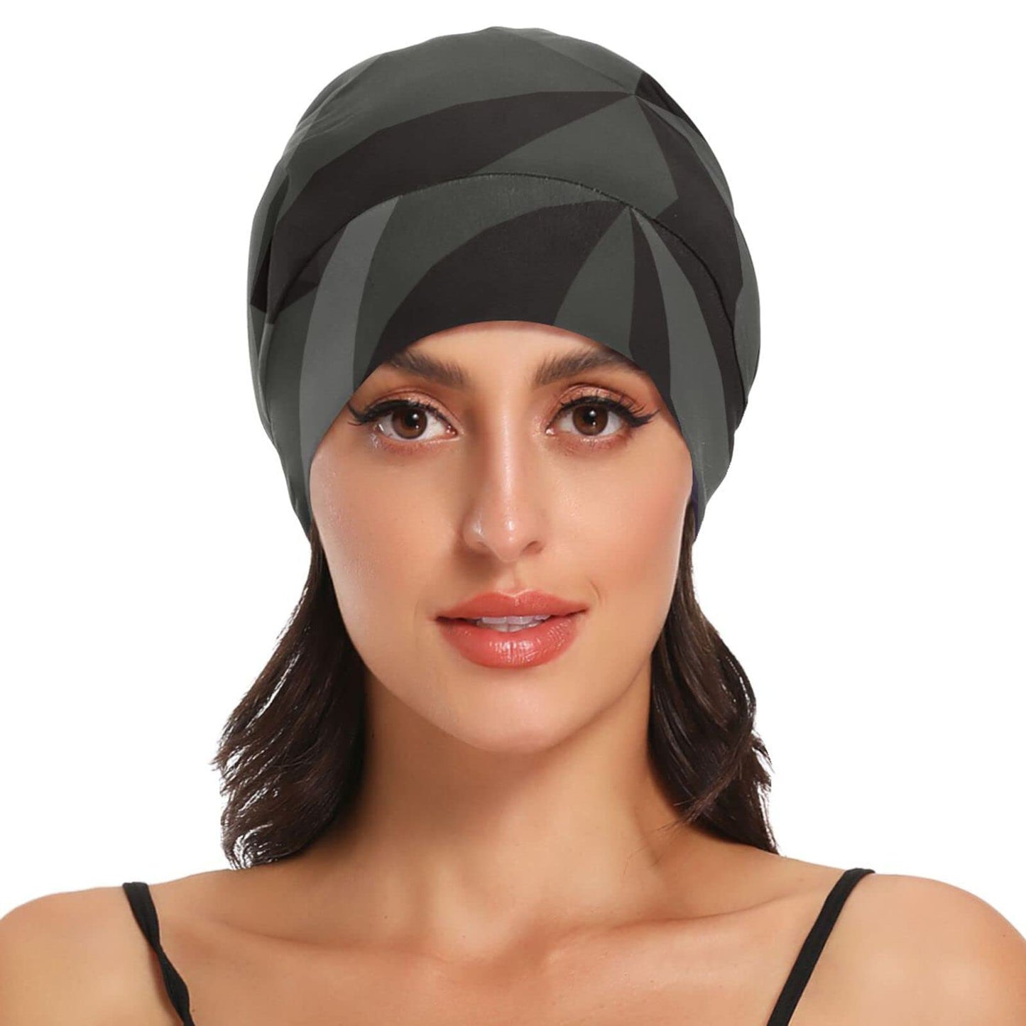 Satin Bonnet Lined Sleep Cap Hair Wrap Cover Slouchy Beanie for Curly Hair Protection for Gifts for Men Women Dark Blue Stars
