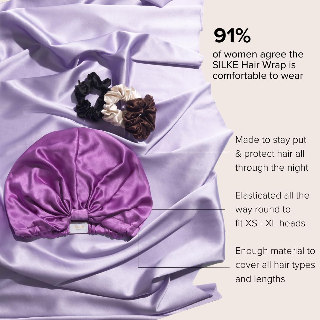 SILKE Hair Wrap | Silk Bonnet for Sleeping | 100% Luxurious Silk Hair Wrap for Sleeping