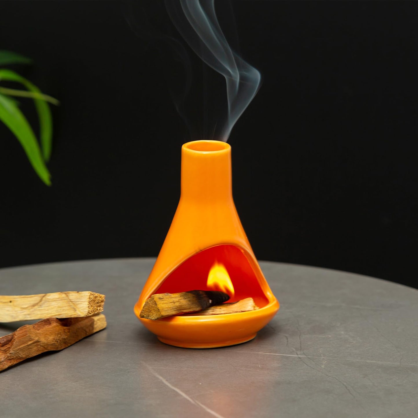 Handmade Ceramic Palo Santo Holder Burner - Mini Chimenea Incense Dish for Palo Santo and Sticks - Sage Holder for Meditation Decor