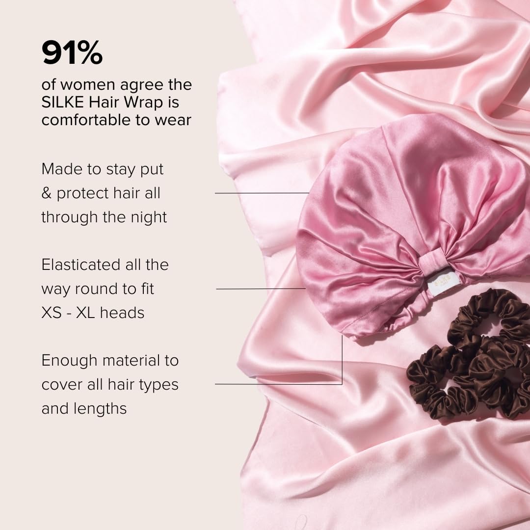 SILKE Hair Wrap | Silk Bonnet for Sleeping | 100% Luxurious Silk Hair Wrap for Sleeping