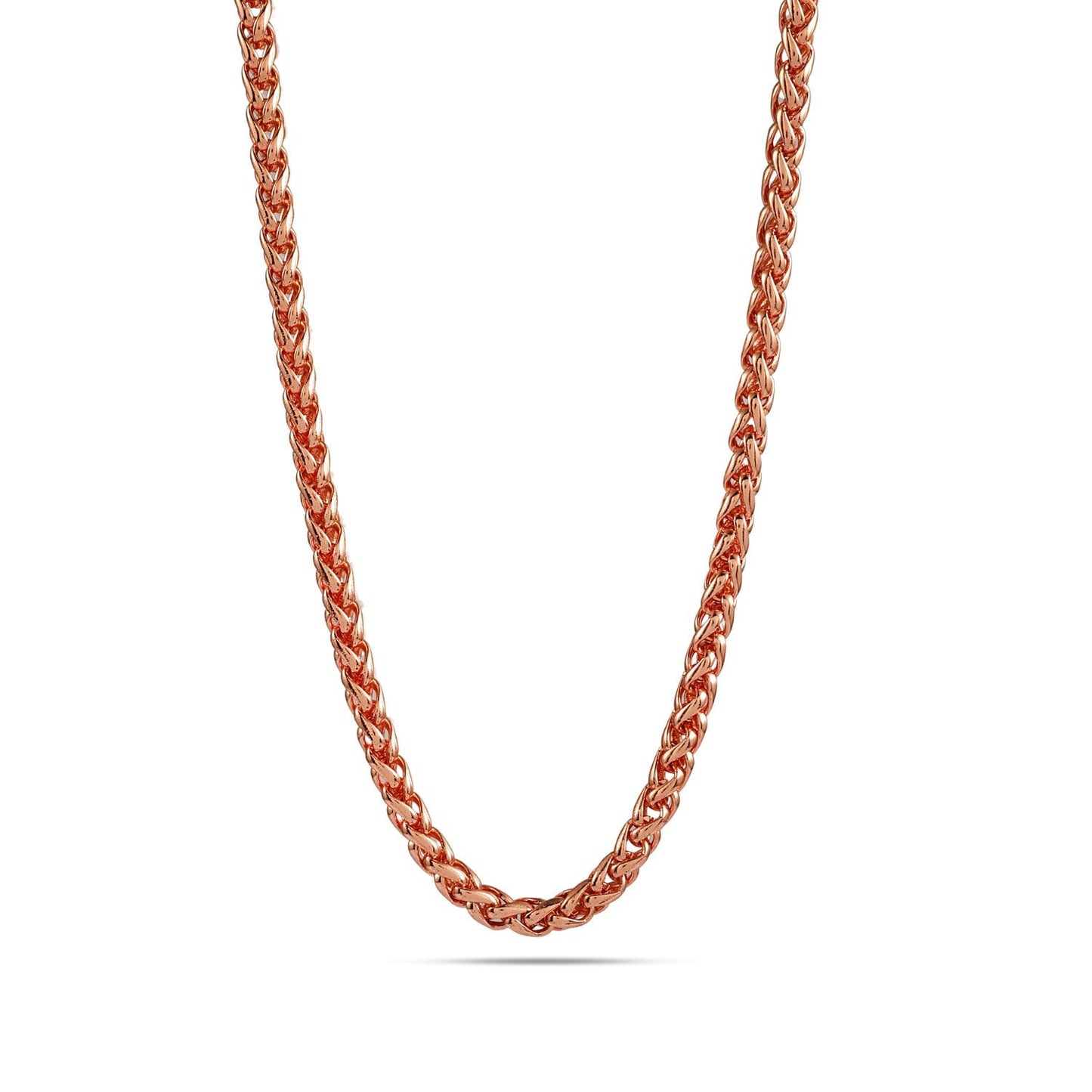 Pure Copper Rope Link Chain Necklace for Men & Women | Rose Gold Tone Handmade Jewelry | Wellness & Healing Benefits | Gift for Him or Her on Christmas, Valentine’s Day & Birthdays