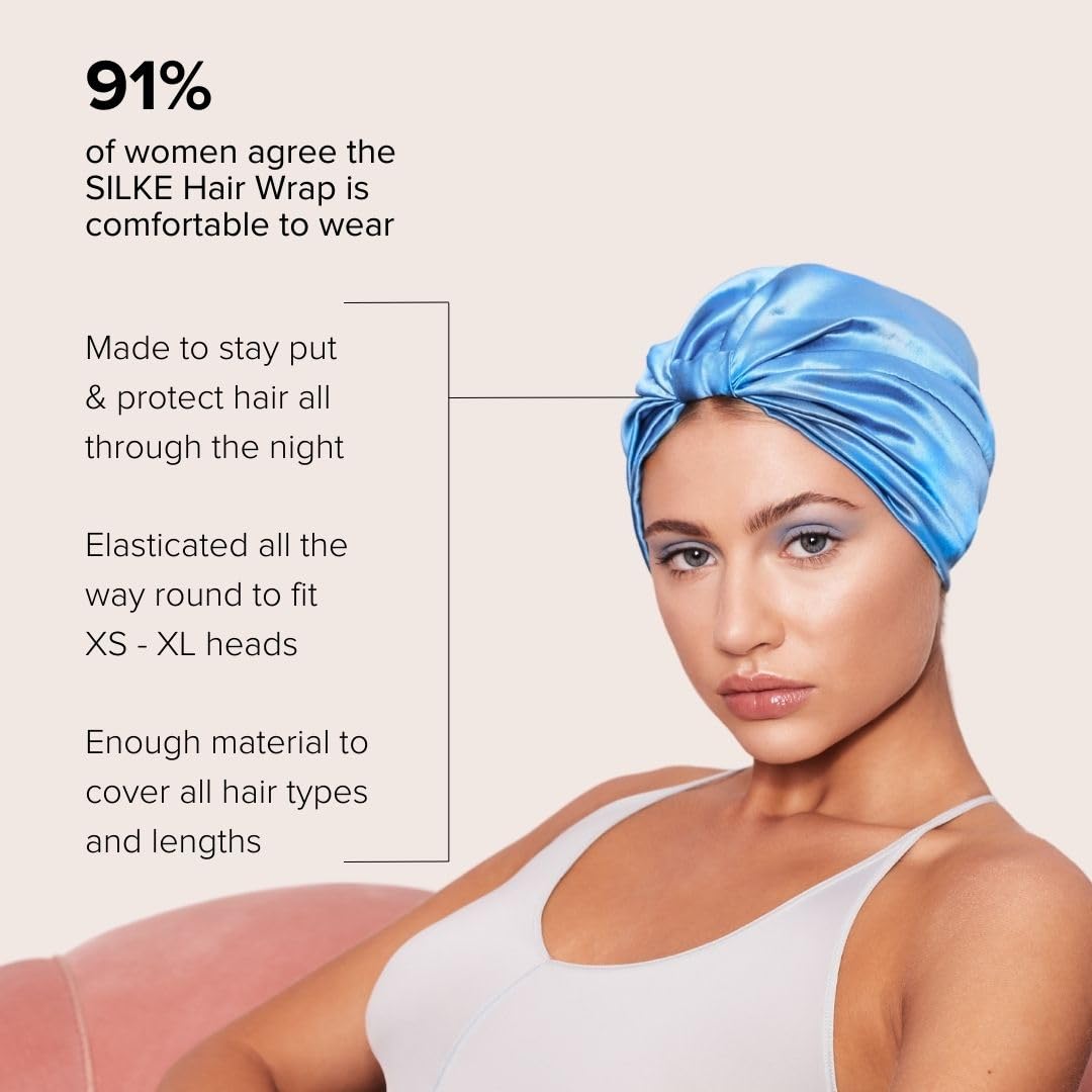 SILKE Hair Wrap | Silk Bonnet for Sleeping | 100% Luxurious Silk Hair Wrap for Sleeping