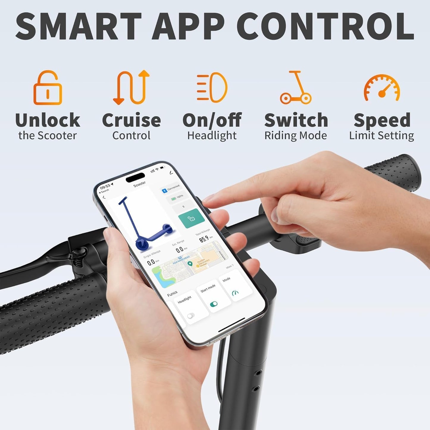 Electric Scooter for Adults, Teens & Big Kids, 350W Motor Up to 19MPH, 15/21 Miles Range, Foldable Lightweight Commuter E-Scooter with 8.5" Solid Tires, Optional Seat