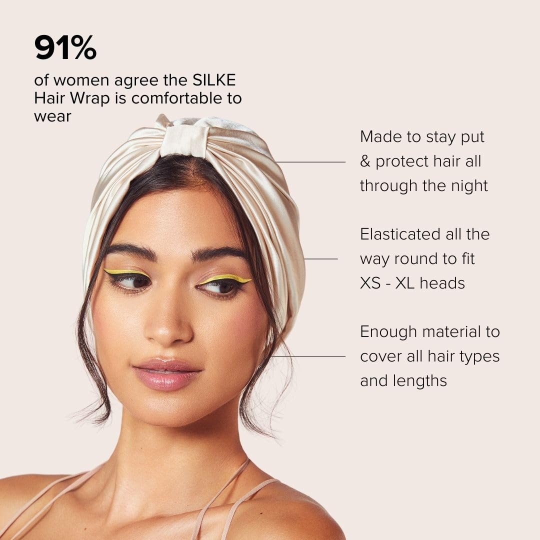 SILKE Hair Wrap | Silk Bonnet for Sleeping | 100% Luxurious Silk Hair Wrap for Sleeping