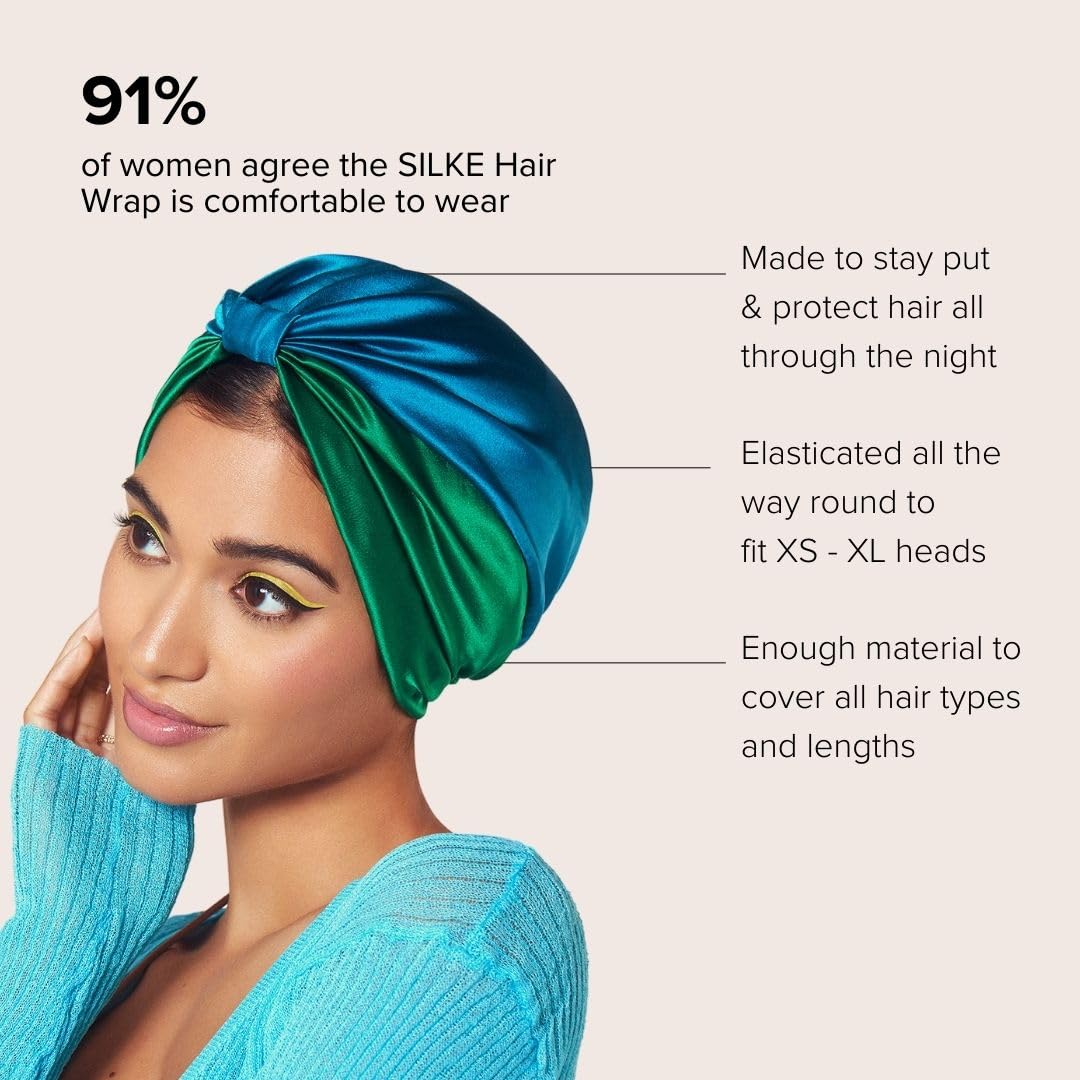 SILKE Hair Wrap | Silk Bonnet for Sleeping | 100% Luxurious Silk Hair Wrap for Sleeping
