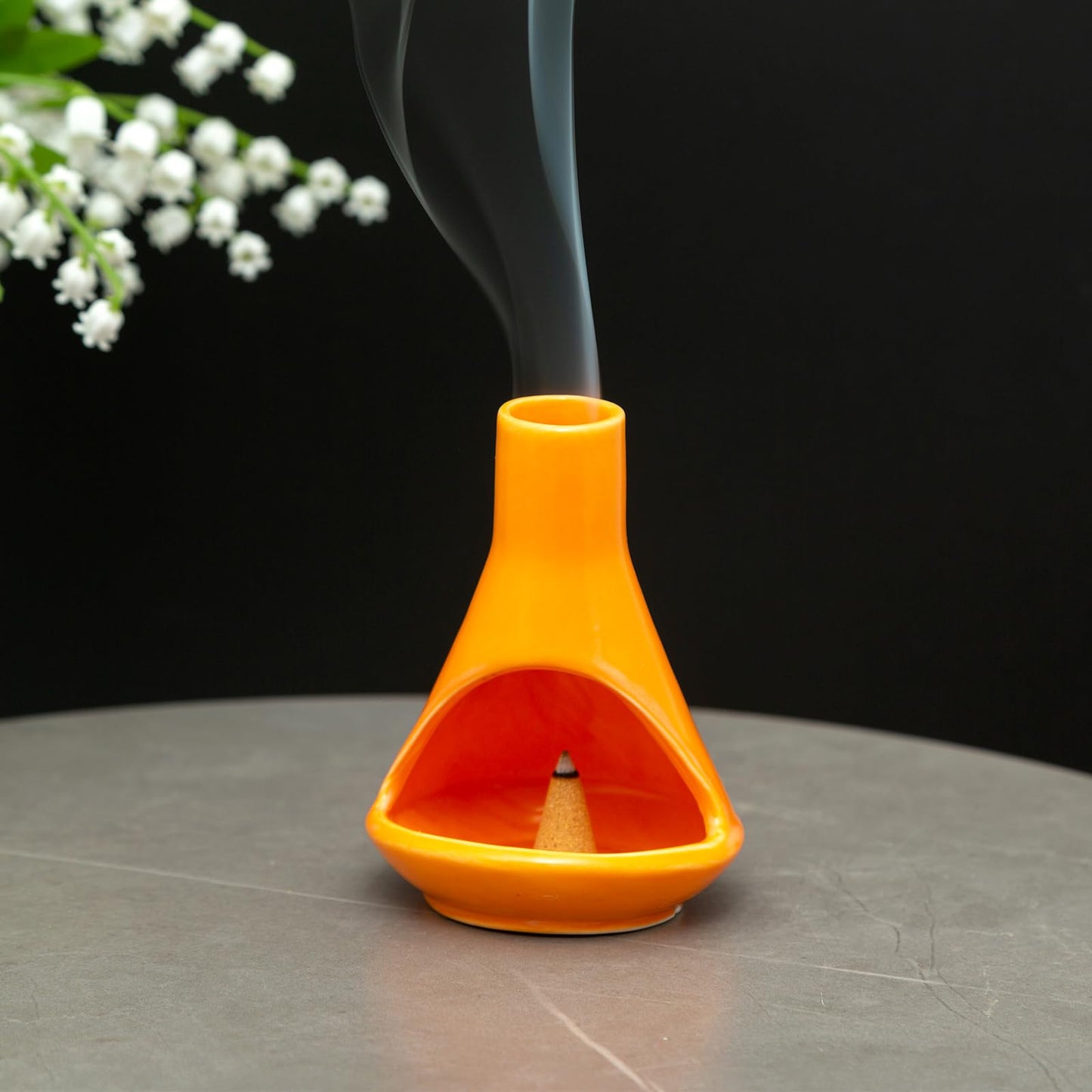 Handmade Ceramic Palo Santo Holder Burner - Mini Chimenea Incense Dish for Palo Santo and Sticks - Sage Holder for Meditation Decor