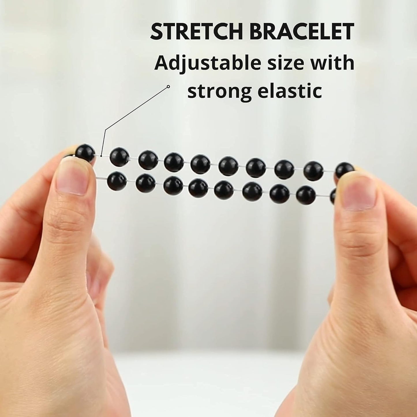 Crystal Vibe Handmade Natural Amethyst Bracelet for Women - Stretchable 8mm Bead Bracelet - Adjustable size Crystal Bracelet for Women
