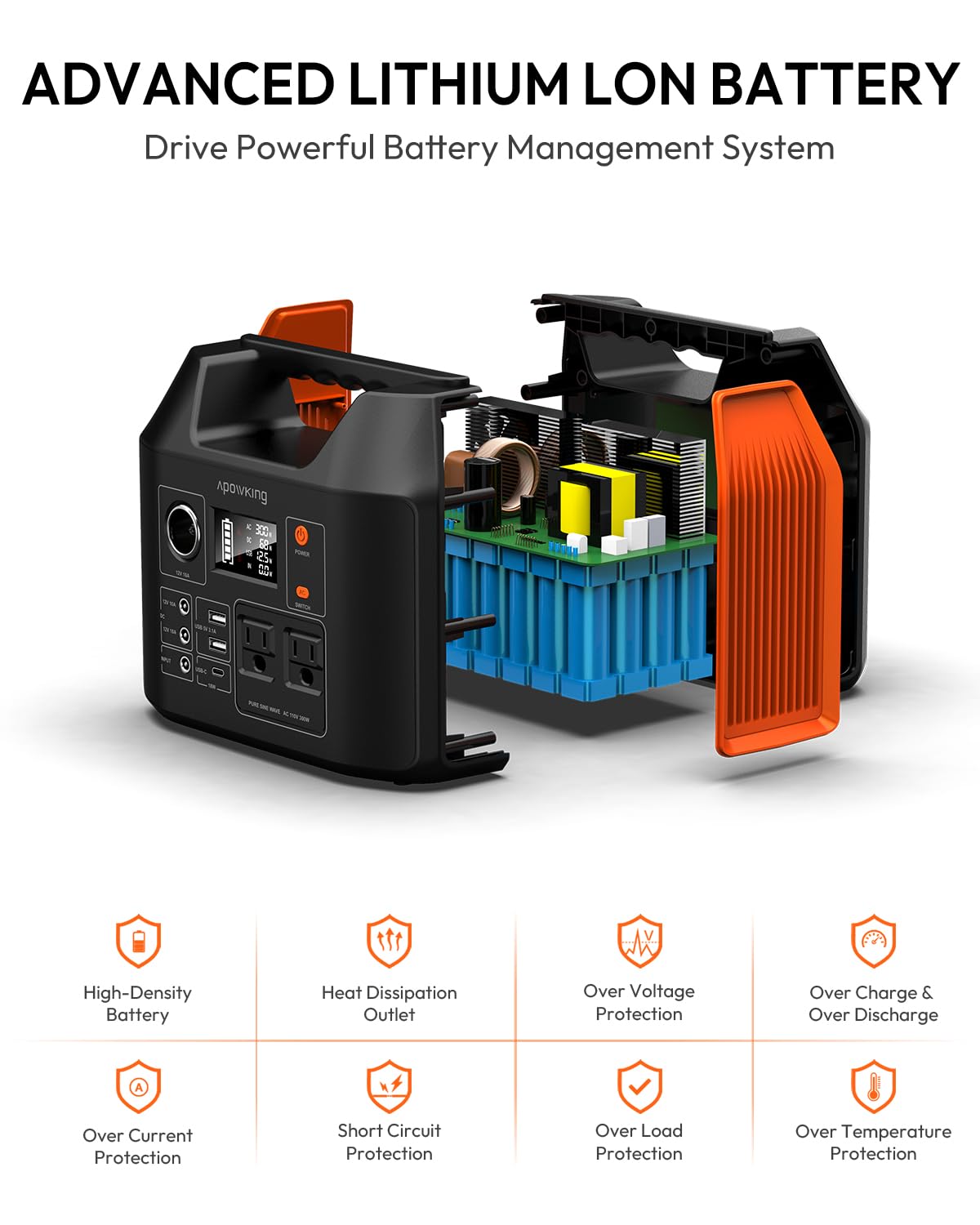 Solar Powered Generator 300W Rated, Portable Solar Generator Power Station with Solar Panels 40W Included, 220Wh Sola Power Bank with AC Outlet 110V Pure Sine Wave for Home Use Camping Outdoor