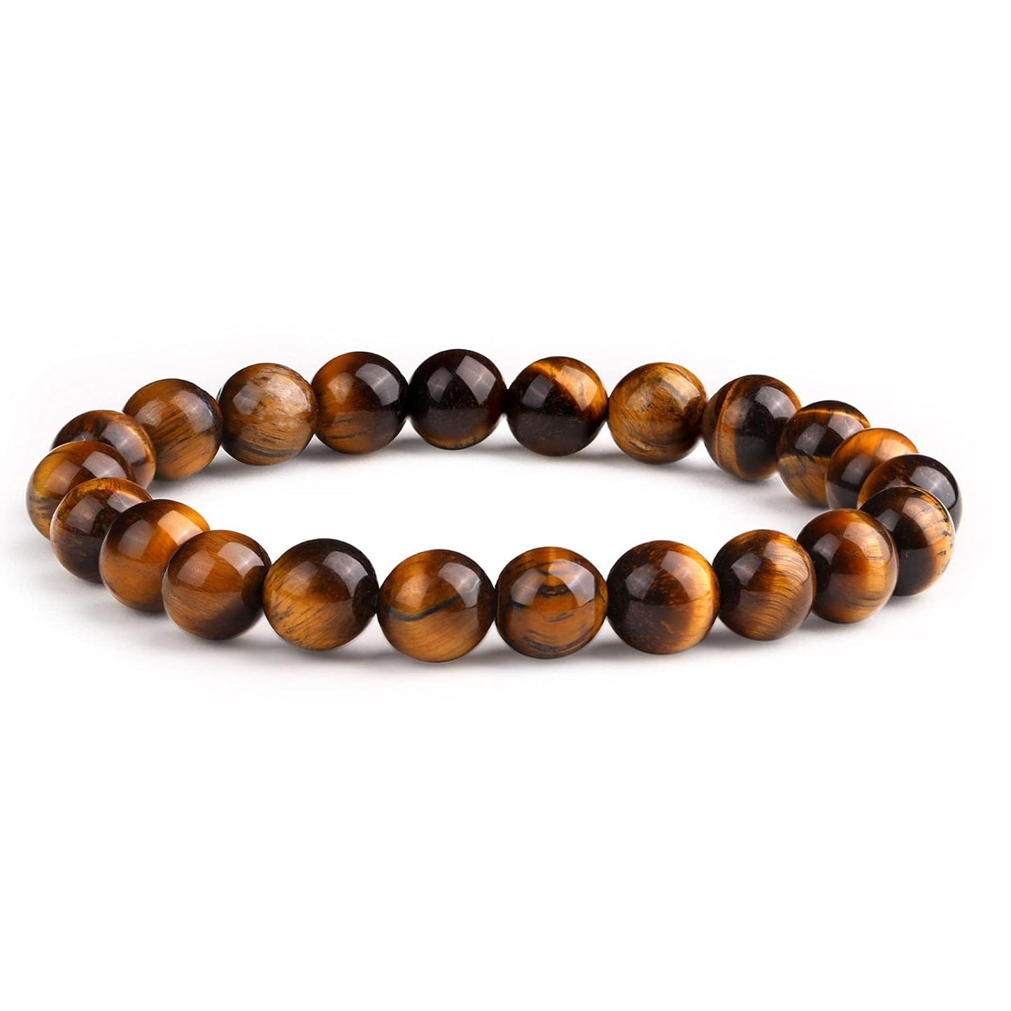 Crystal Vibe Handmade Natural Amethyst Bracelet for Women - Stretchable 8mm Bead Bracelet - Adjustable size Crystal Bracelet for Women