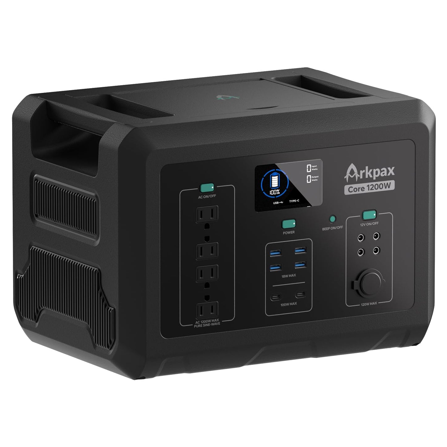 Portable Power Station Core 300W-192Wh LiFePO4 Battery, 600W Surge Capacity, 1.5-Hour Quick Charge, Solar-Compatible Generator for Camping Trips, Emergency Power, Travel Needs & Home Use