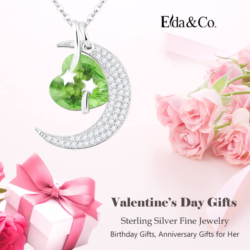 I Love You to the Moon and Back Half Moon Necklace Jewelry Birthday Gifts Mom Wife January February Birthstones Garnet Amethyst and More Stones 925 Sterling Silver