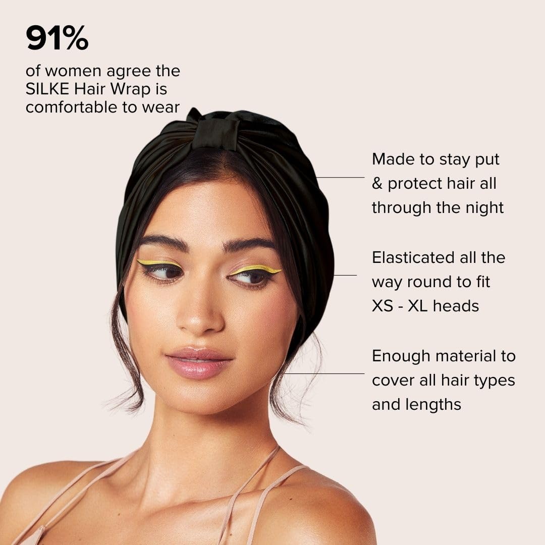 SILKE Hair Wrap | Silk Bonnet for Sleeping | 100% Luxurious Silk Hair Wrap for Sleeping