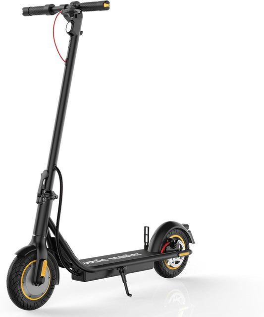 DXH Electric Scooter for Adults, Folding E Scooter with 500W Motor 19 Mph Top Speed, Max 21 Miles Long Range, 10'' Solid Tires Commuting Scooters, Dual Braking System and App Control