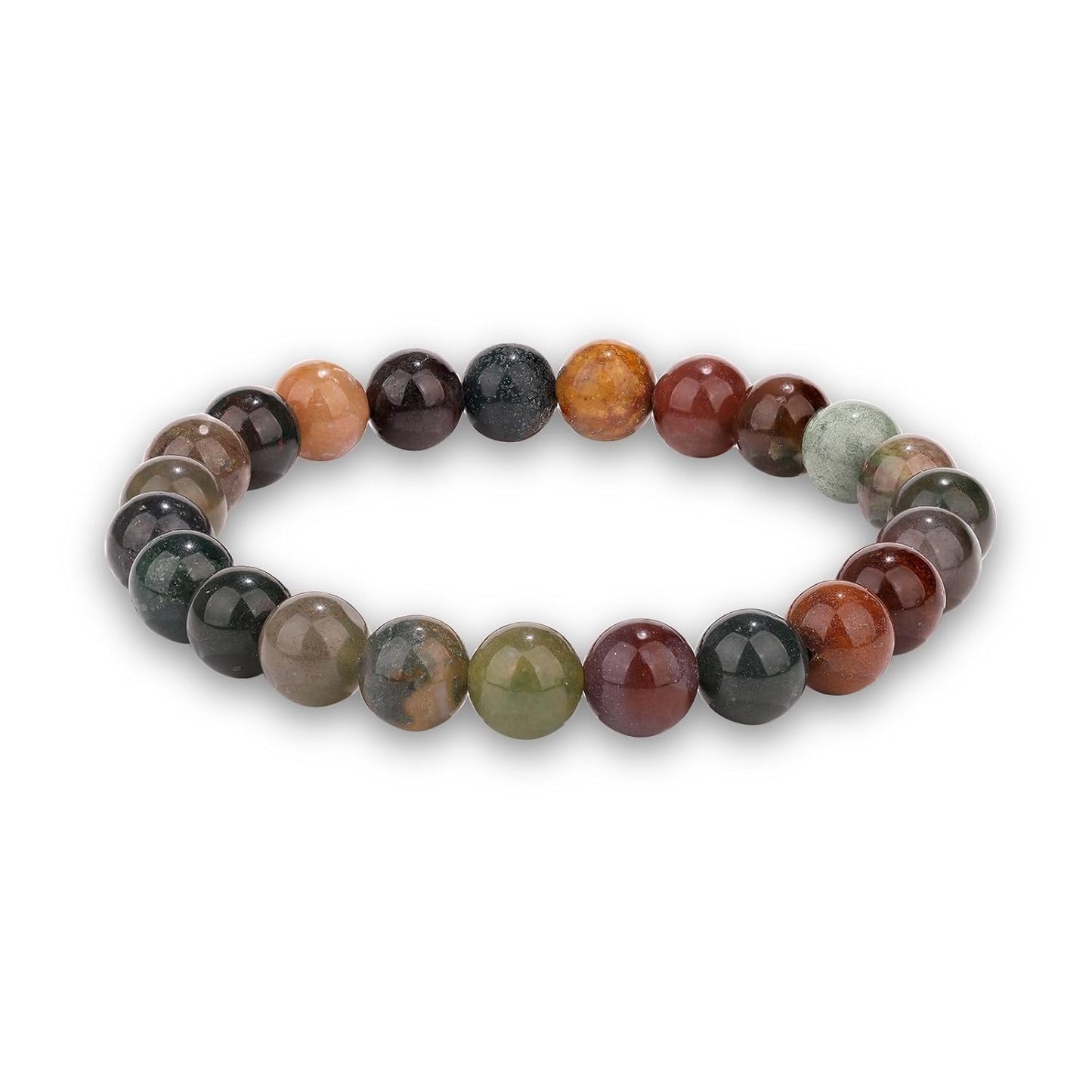Crystal Vibe Handmade Natural Amethyst Bracelet for Women - Stretchable 8mm Bead Bracelet - Adjustable size Crystal Bracelet for Women