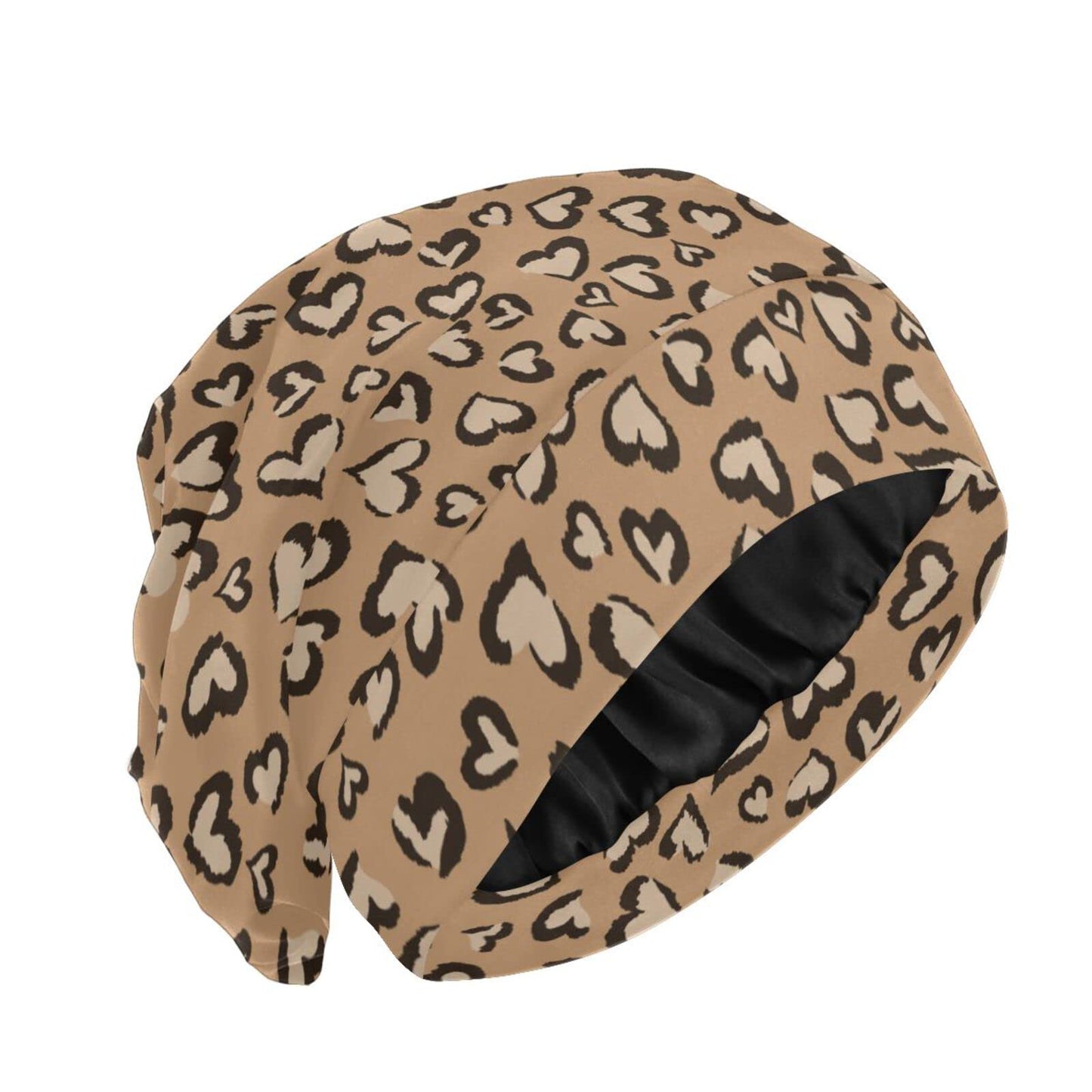 Satin Bonnet Lined Sleep Cap Hair Wrap Cover Slouchy Beanie for Curly Hair Protection for Gifts for Men Women Dark Blue Stars