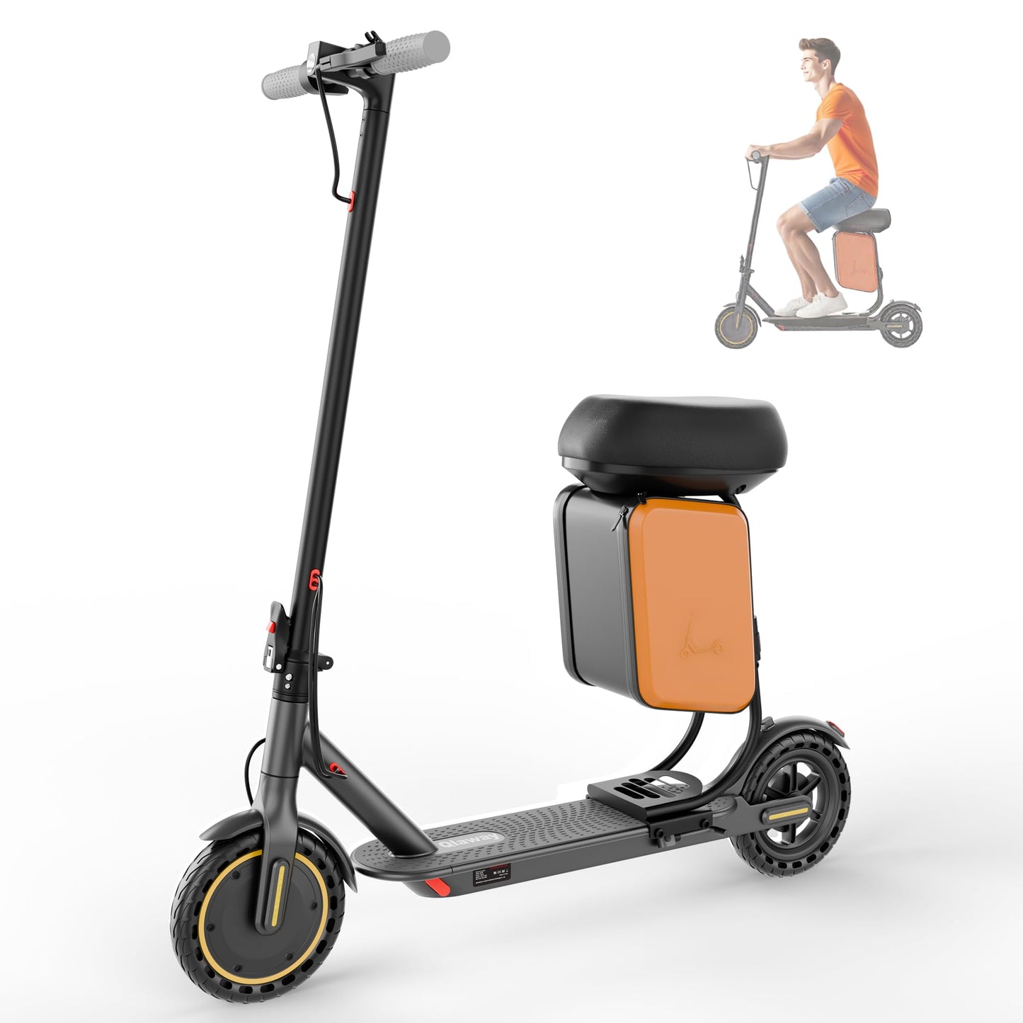 Electric Scooter for Adults, 350W/500W Motor, 16-22 Miles Range, 8.5"/10" Solid Tires, Dual Braking & Suspension, Folding Portable Commuting E-Scooter with App