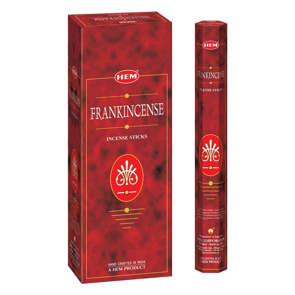 Hem Frankincense Myrrh Incense Sticks - 120 Count | Natural Air Purifying Aromatherapy | Calming and Cleansing Fragrance | Perfect for Meditation and Relaxation | Long-Lasting Burn.