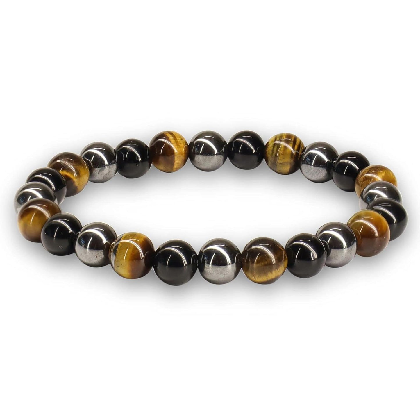 Crystal Vibe Handmade Natural Amethyst Bracelet for Women - Stretchable 8mm Bead Bracelet - Adjustable size Crystal Bracelet for Women