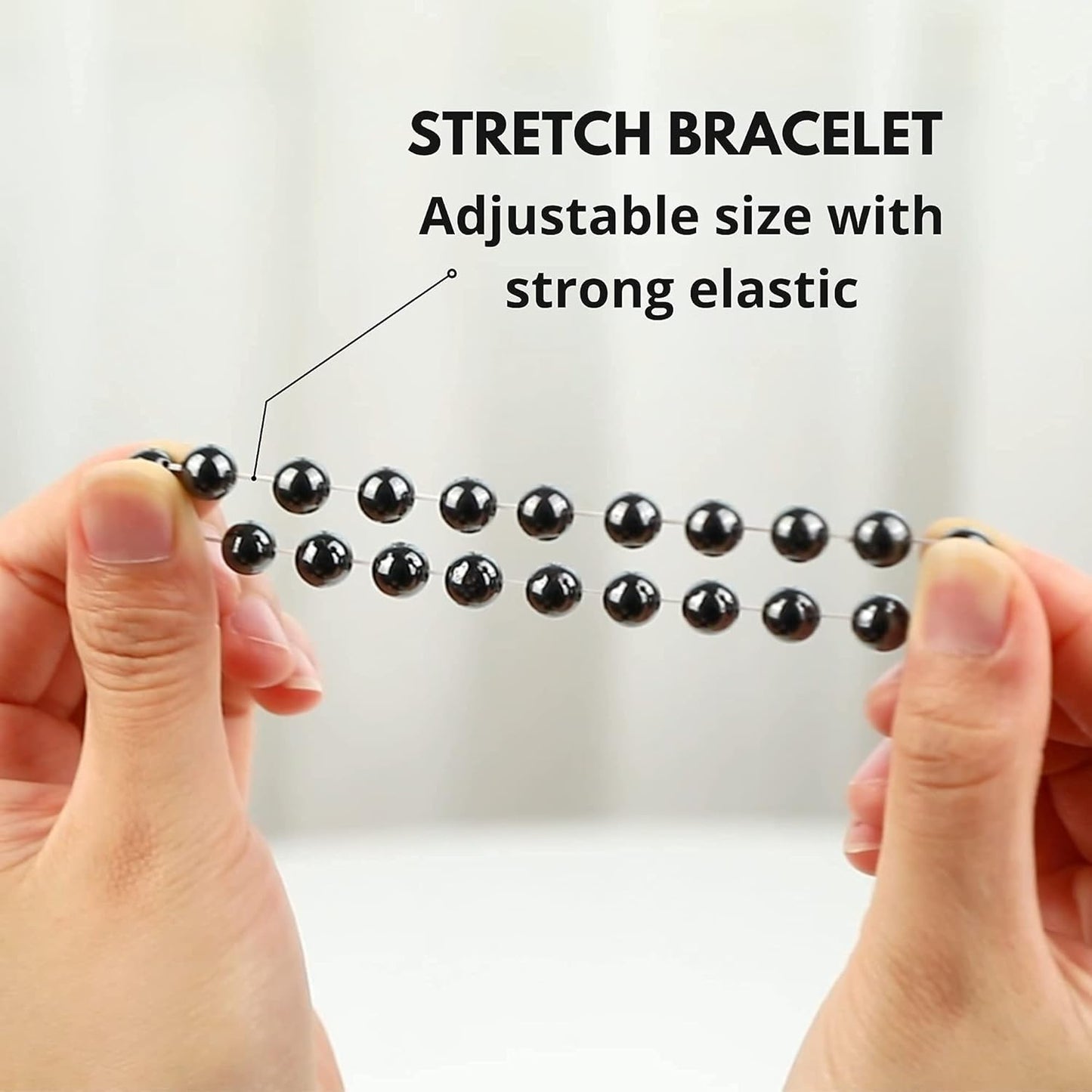 Crystal Vibe Handmade Natural Amethyst Bracelet for Women - Stretchable 8mm Bead Bracelet - Adjustable size Crystal Bracelet for Women