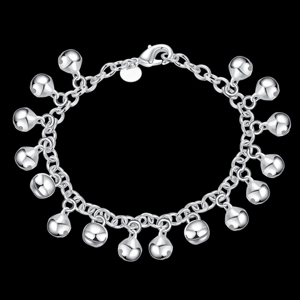 WDIYIEETN 925 Sterling Silver Bells Chain Adjustable Bracelet for Women