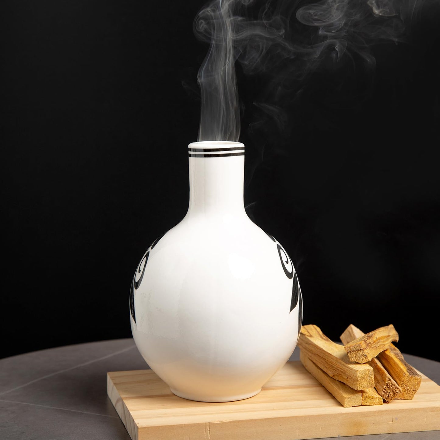 Handmade Ceramic Palo Santo Holder Burner - Mini Chimenea Incense Dish for Palo Santo and Sticks - Sage Holder for Meditation Decor