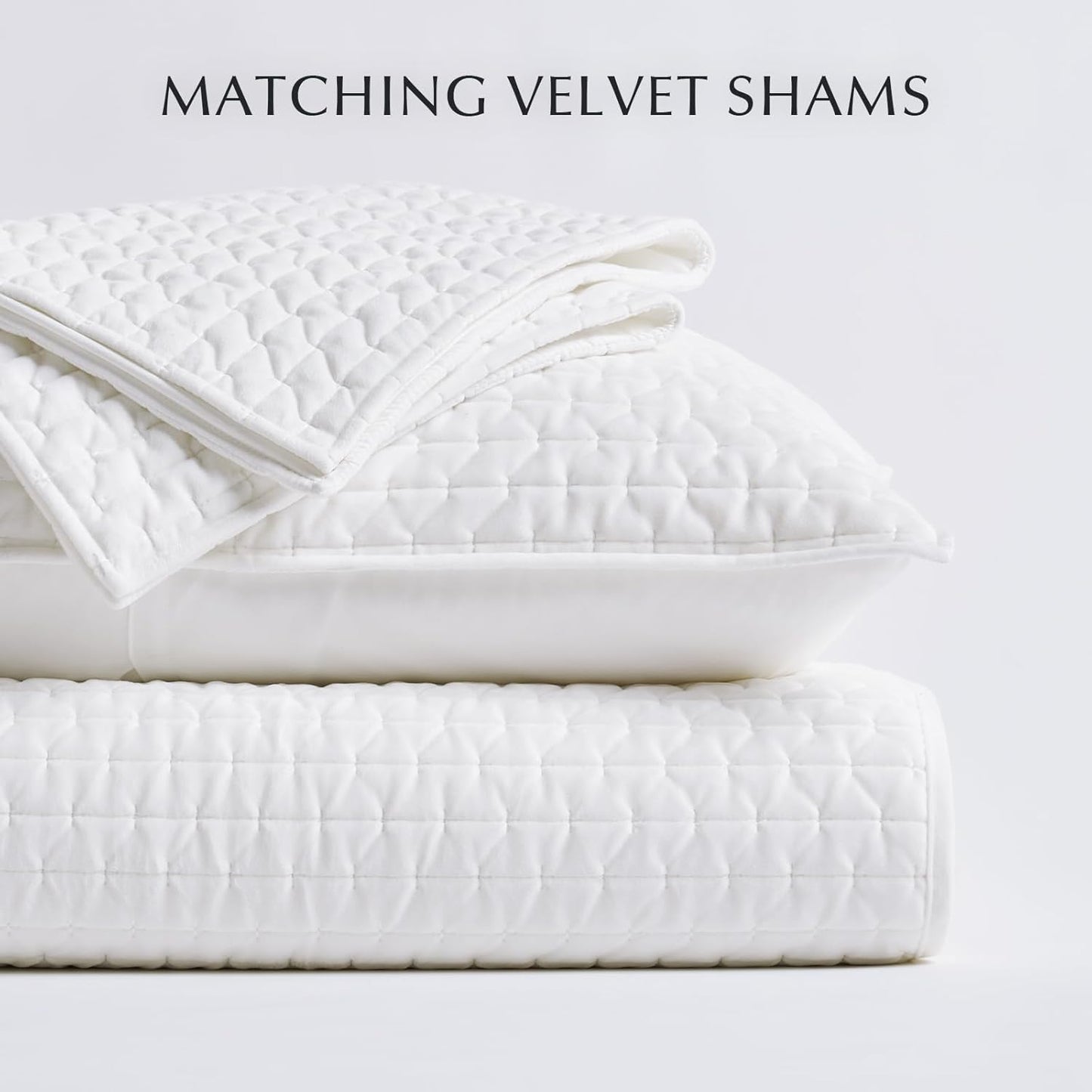 EverGrace Luxury Velvet Quilt Set King Size 3 Piece, Soft Cross-Stitch Velvet Comforter Set with Pillow Shams, Lightweight Coverlet Bedspread Bedding Set for All Seasons, Light Taupe