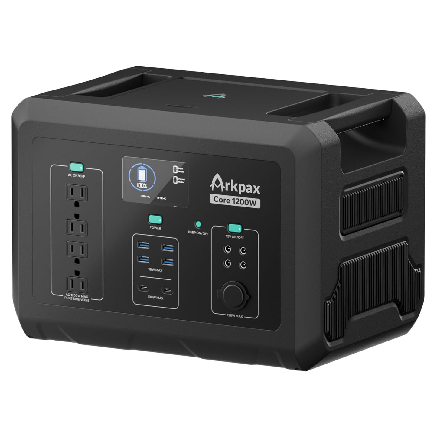 Portable Power Station Core 300W-192Wh LiFePO4 Battery, 600W Surge Capacity, 1.5-Hour Quick Charge, Solar-Compatible Generator for Camping Trips, Emergency Power, Travel Needs & Home Use