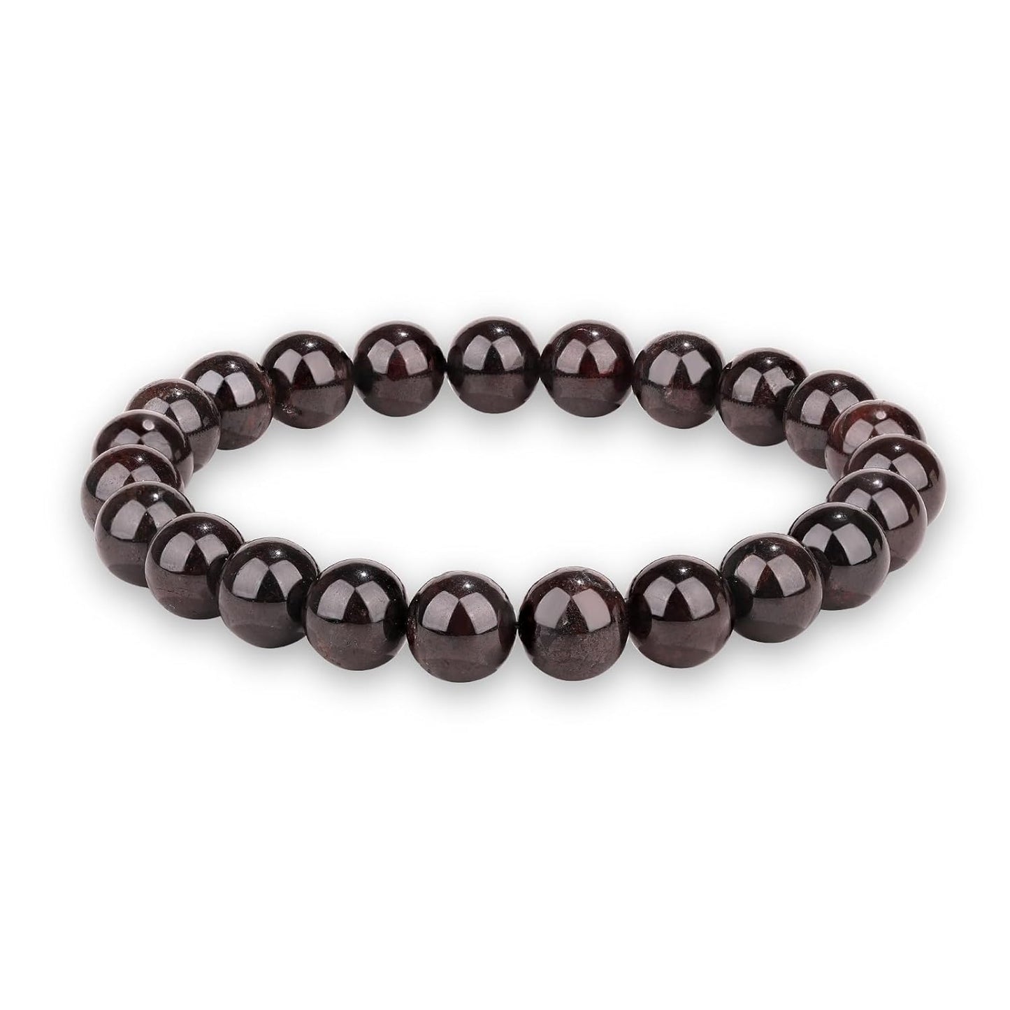 Crystal Vibe Handmade Natural Amethyst Bracelet for Women - Stretchable 8mm Bead Bracelet - Adjustable size Crystal Bracelet for Women