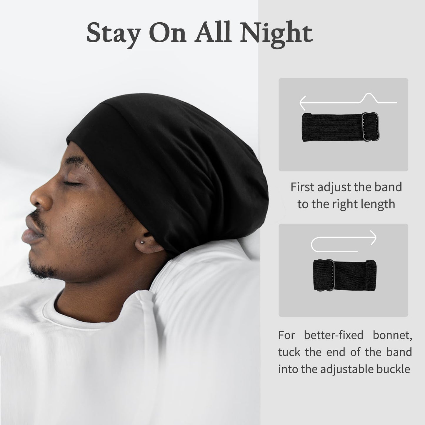 OLESILK 100% Mulberry Silk Bonnet for Sleeping Women, Silk Hair Wrap for Sleeping, Silk Sleep Bonnet for Women&Men, Real Silk, Not Satin, Reddish Brown