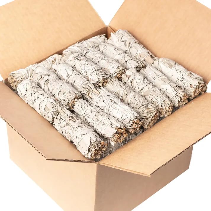 White Sage Smudge Sticks - 6 - 4" Sage Bundles - Perfect Sage Stick Smudge Sticks Smudging Kit Replenishment
