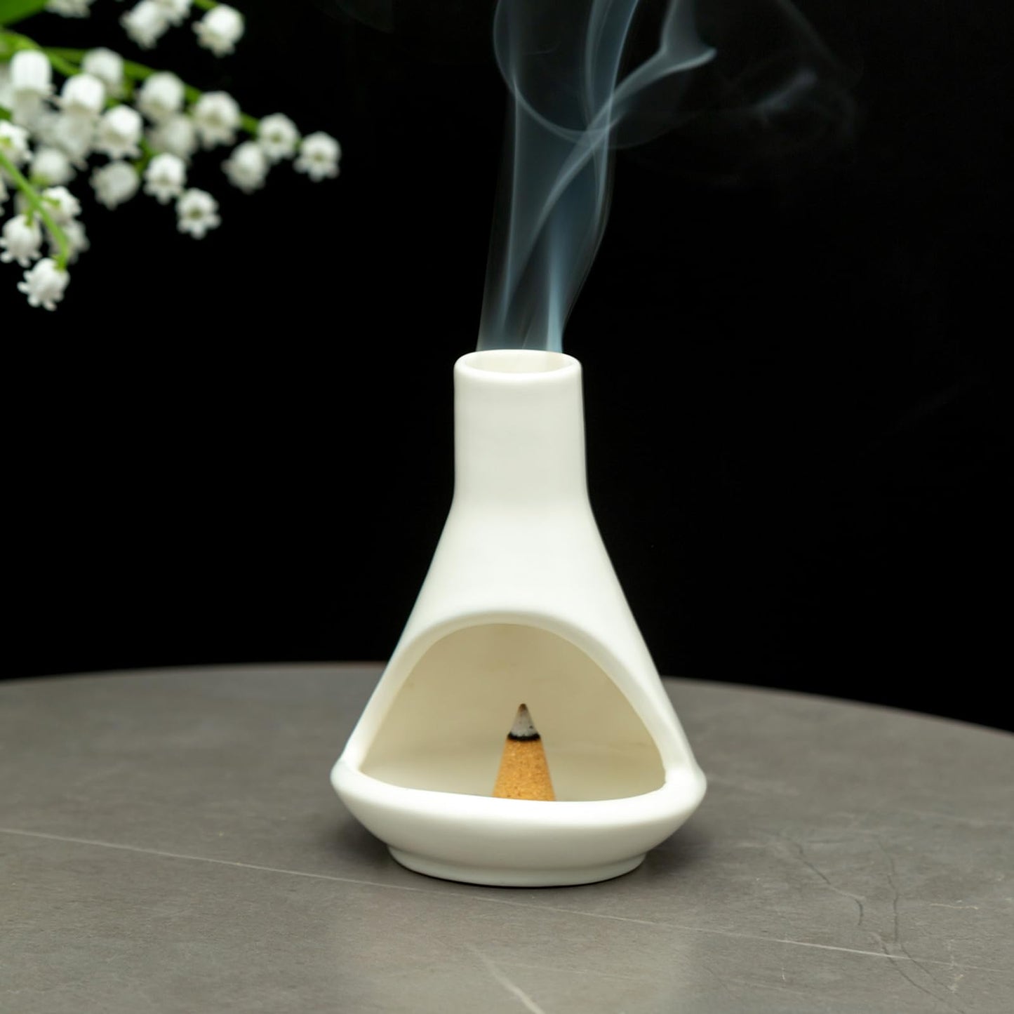 Handmade Ceramic Palo Santo Holder Burner - Mini Chimenea Incense Dish for Palo Santo and Sticks - Sage Holder for Meditation Decor