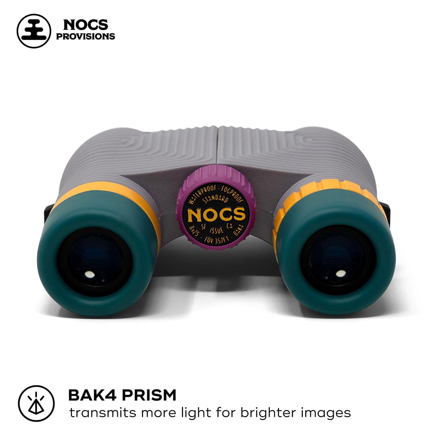Nocs Provisions Standard Issue 8x25 Waterproof Binoculars, 8X Magnification, Bak4 Prism, Wide View Multi-Coated Lenses for Bird Watching, Hiking & Backpacking - Cobalt Blue II