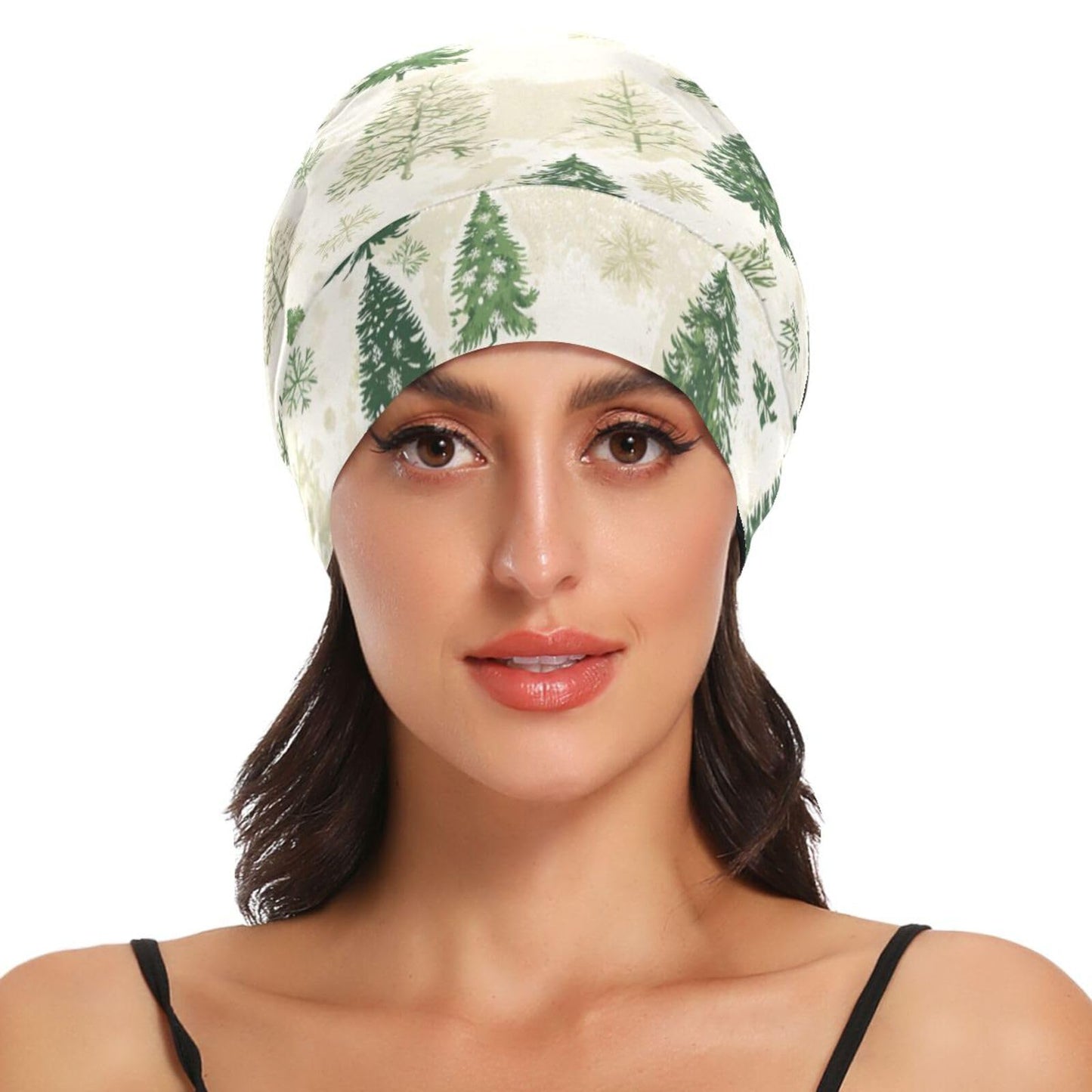 Satin Bonnet Lined Sleep Cap Hair Wrap Cover Slouchy Beanie for Curly Hair Protection for Gifts for Men Women Dark Blue Stars