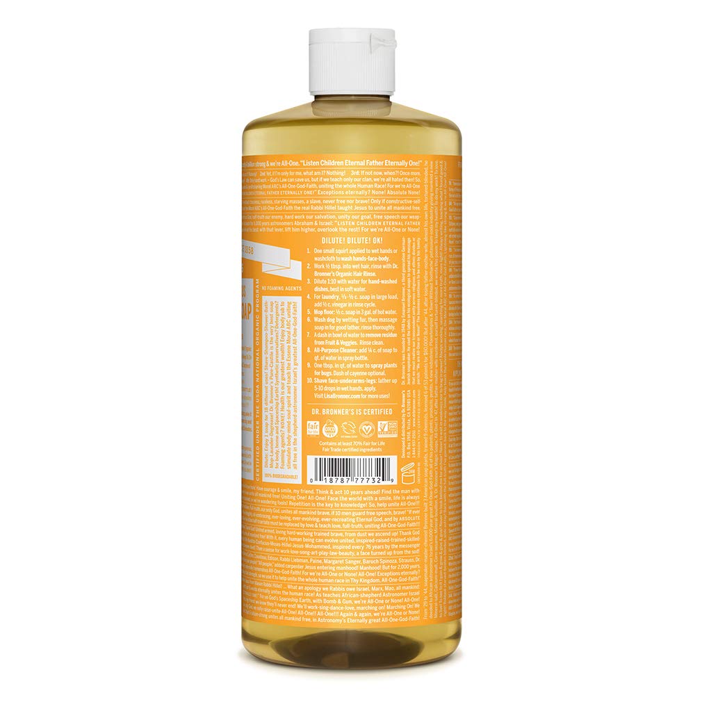 Dr. Bronner's Pure-Castile Liquid Soap – Lavender Bundle. 32 oz. Bottle and 2 oz. Travel Bottle